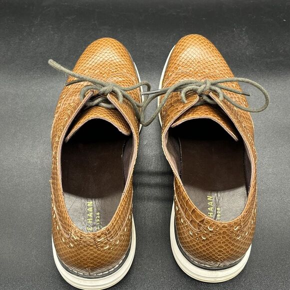 Cole Haan OriginalGrand Python Embossed Genuine Leather Loafer Womens 7 B W04145 - Picture 6 of 8